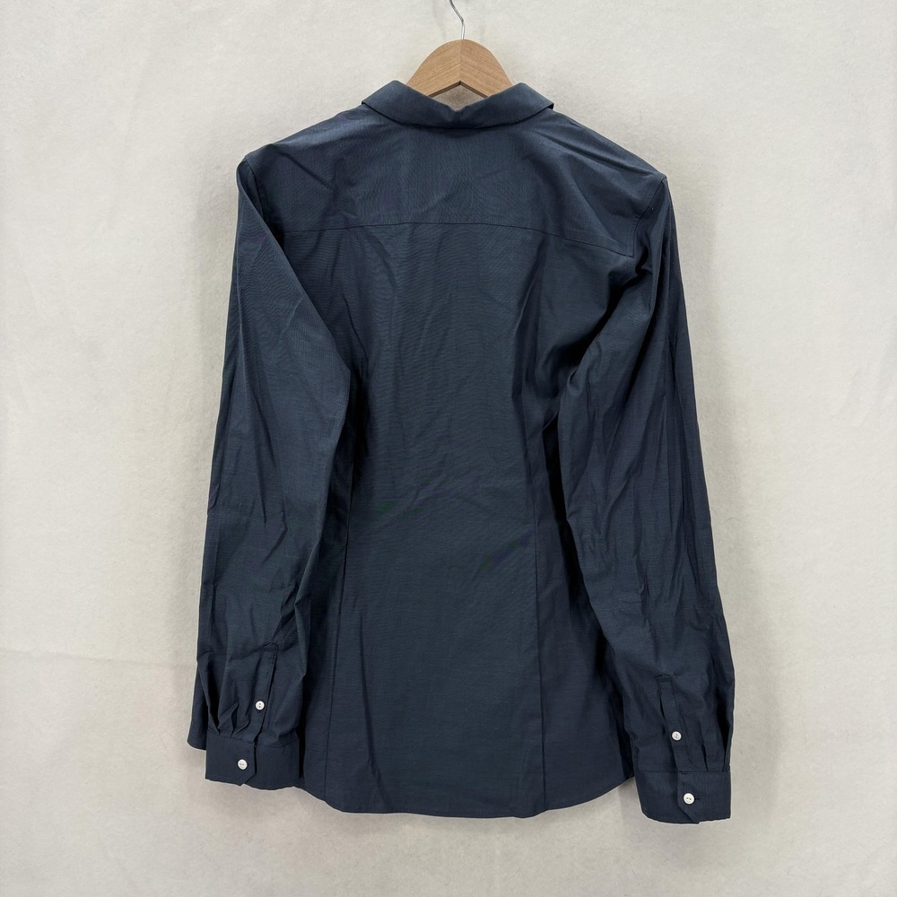 Eddie Bauer Button Up Shirt Womens L Tall Blue Wrinkle Free Shaped Fit Stretch - Picture 14 of 15